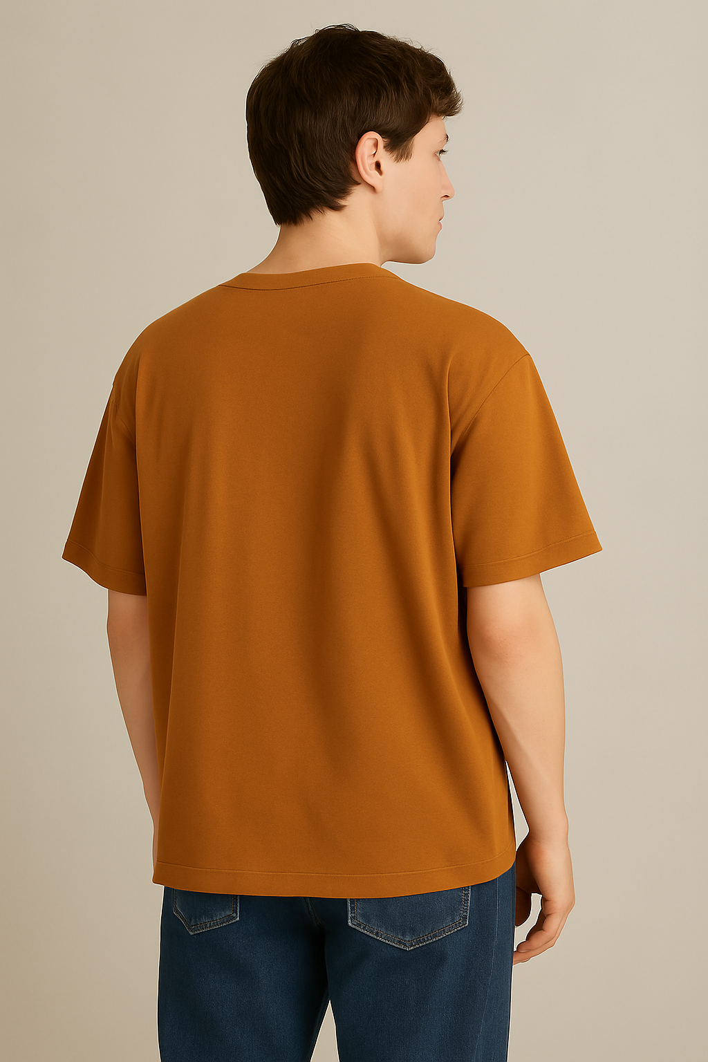 Oversized NomadX Jeep Graphic T-Shirt – 240 GSM French Terry - Brown