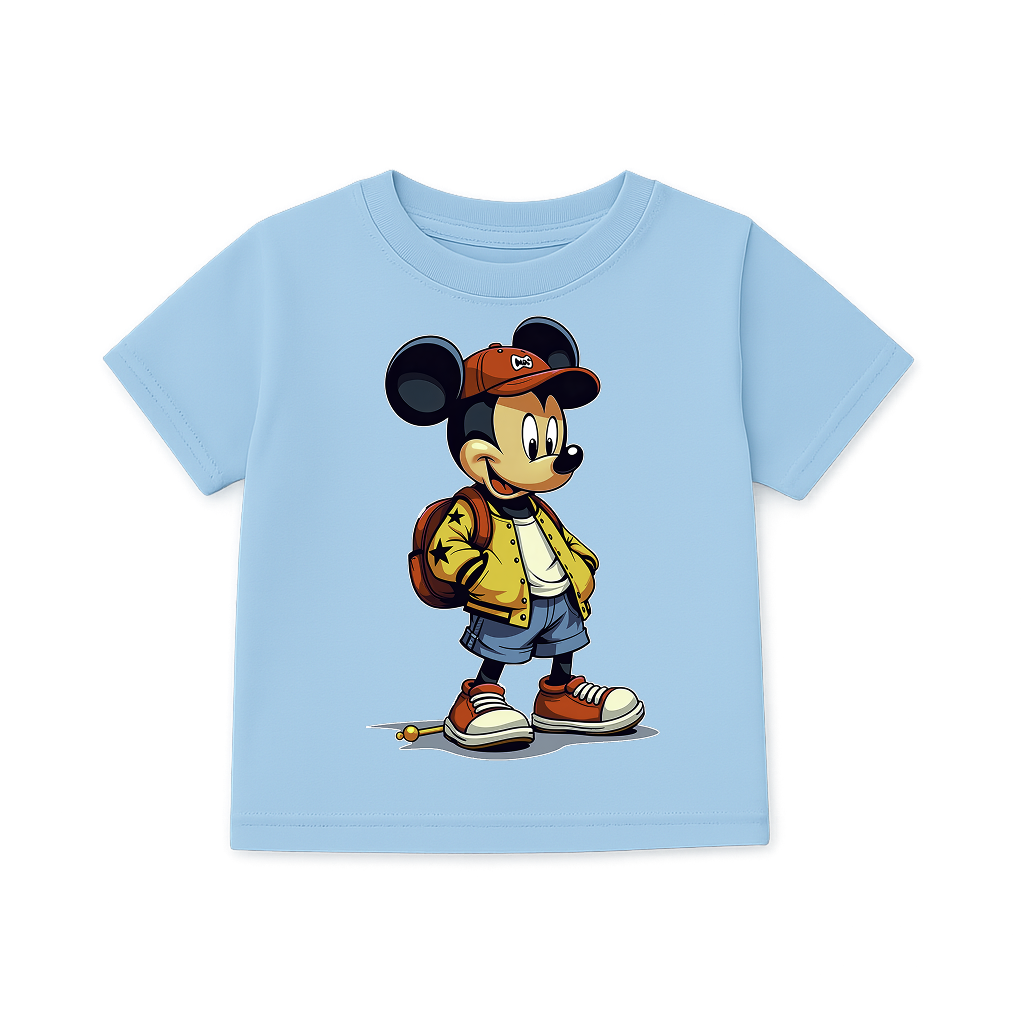 Kids Mickey Streetwear T-Shirt | 100% Cotton | QALN
