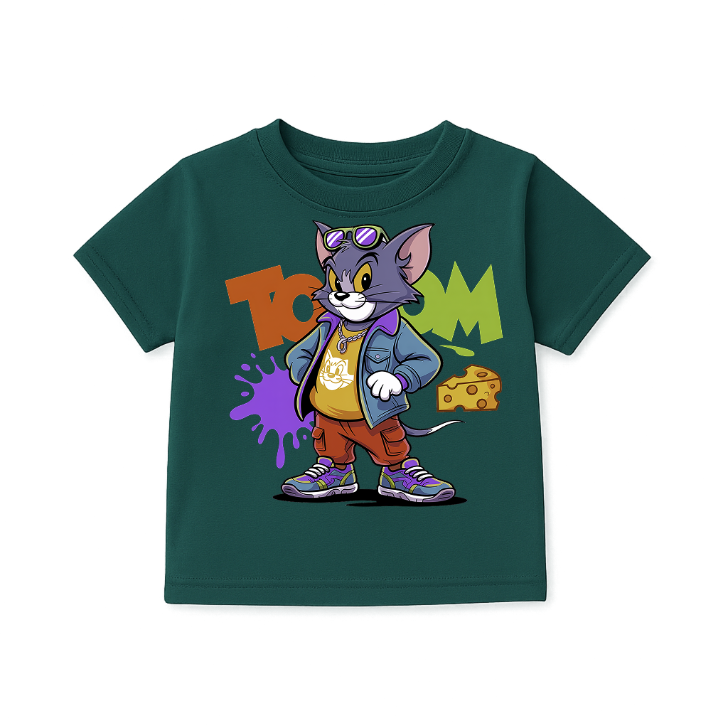 Kids Tom & Jerry Graphic T-Shirt | 100% Cotton | QALN