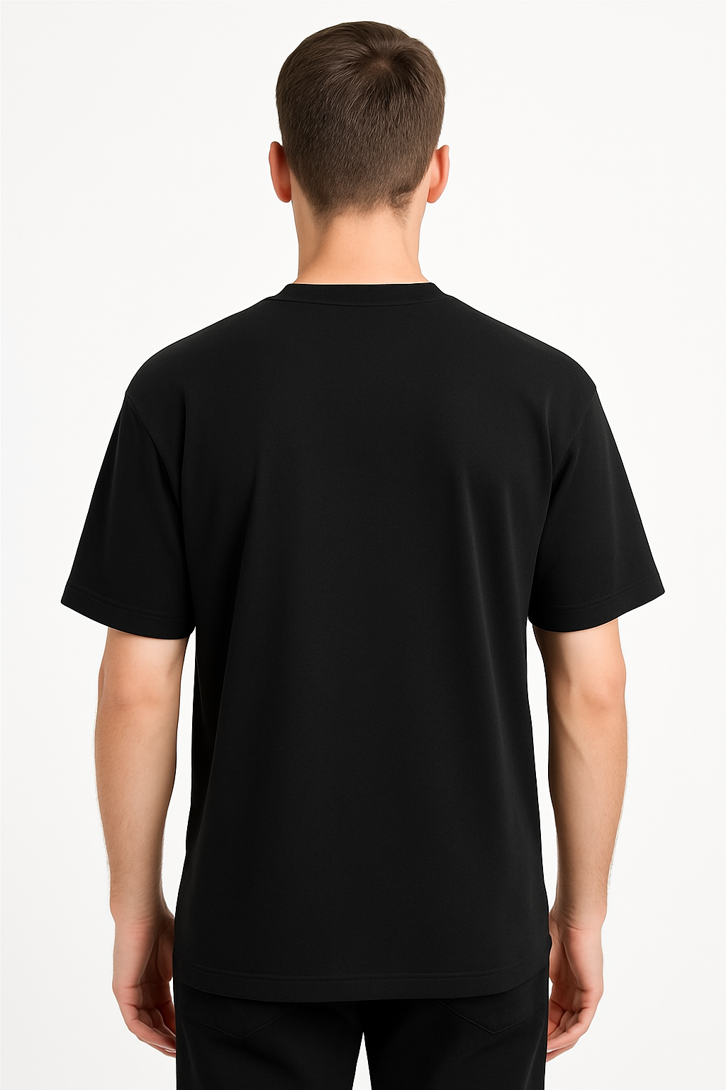 QALN Oversized 240 GSM French Terry T-Shirt – Black