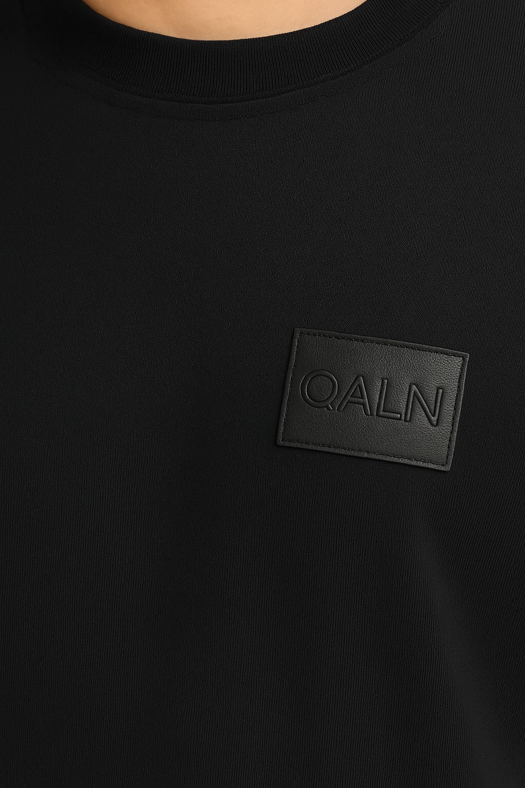 QALN Oversized 240 GSM French Terry T-Shirt – Black