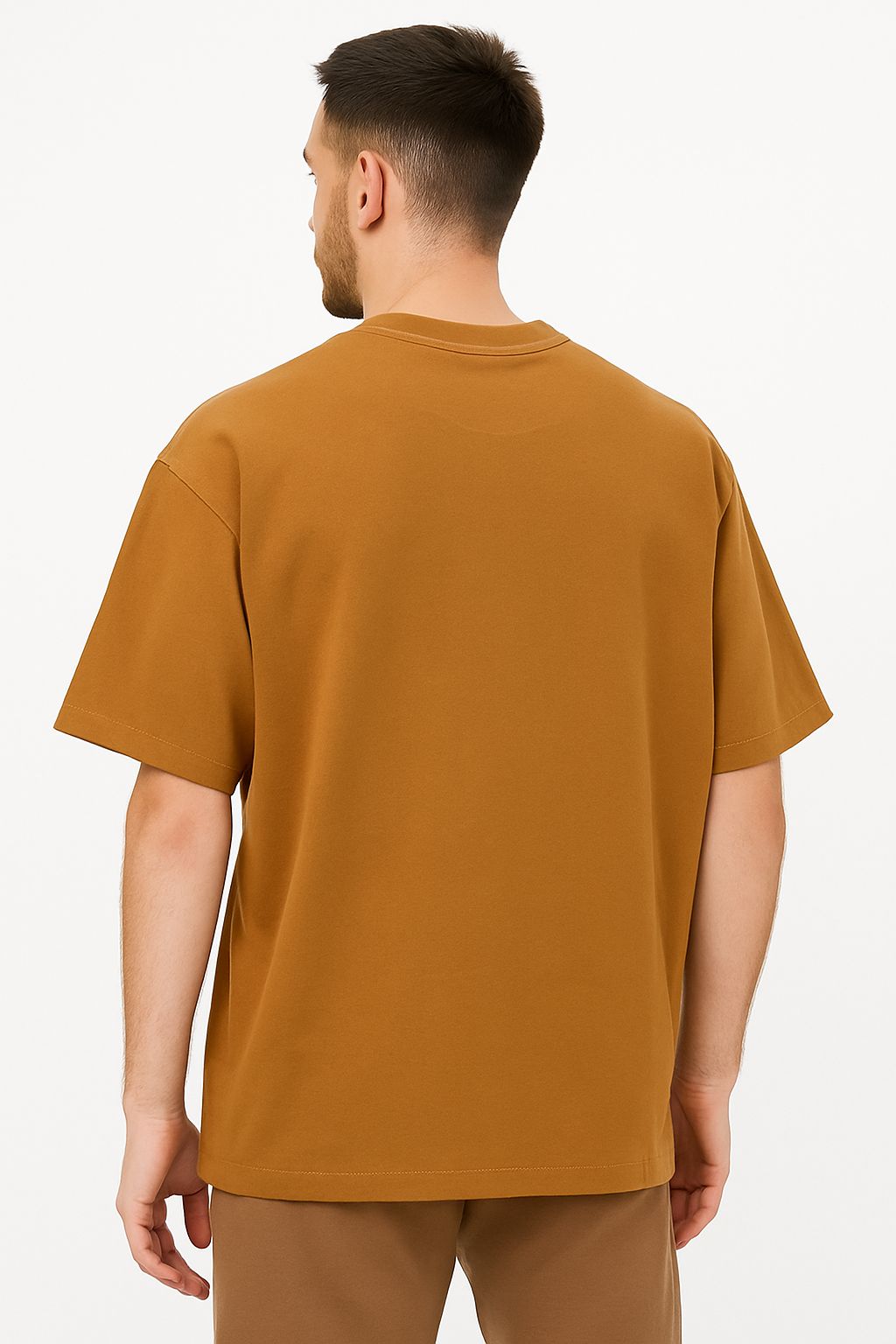 QALN Oversized 240 GSM French Terry T-Shirt – Brown