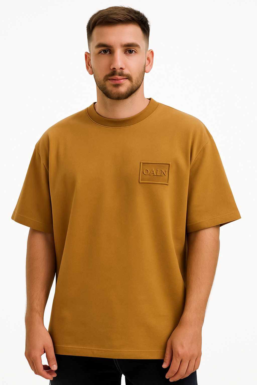 QALN Oversized 240 GSM French Terry T-Shirt – Brown
