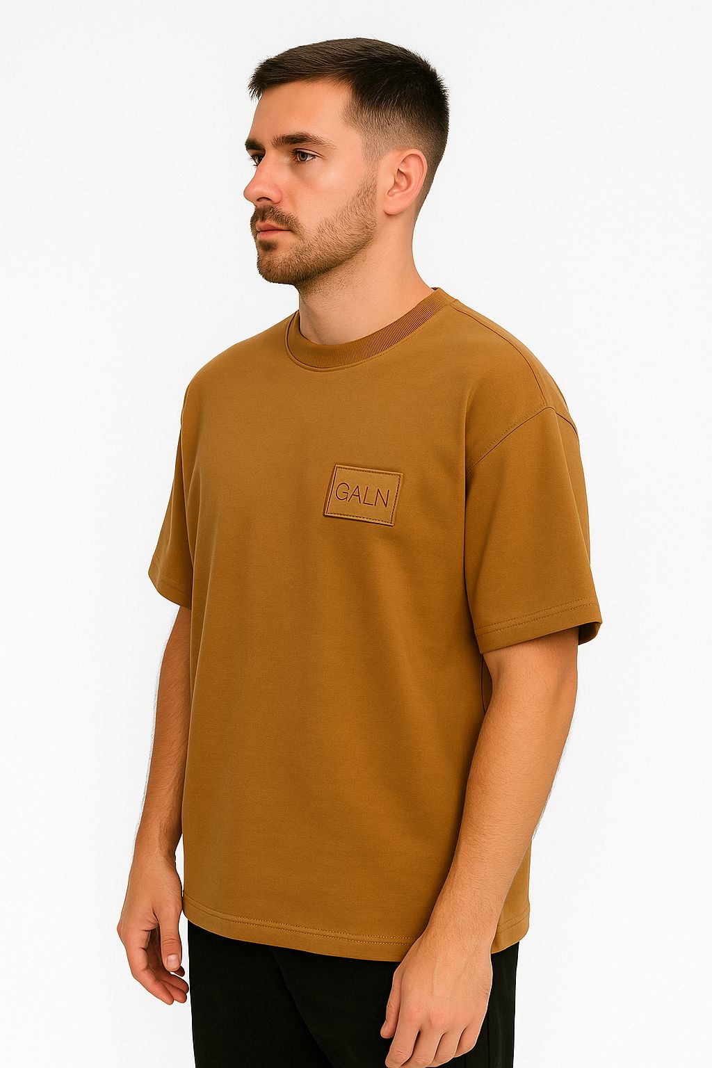 QALN Oversized 240 GSM French Terry T-Shirt – Brown