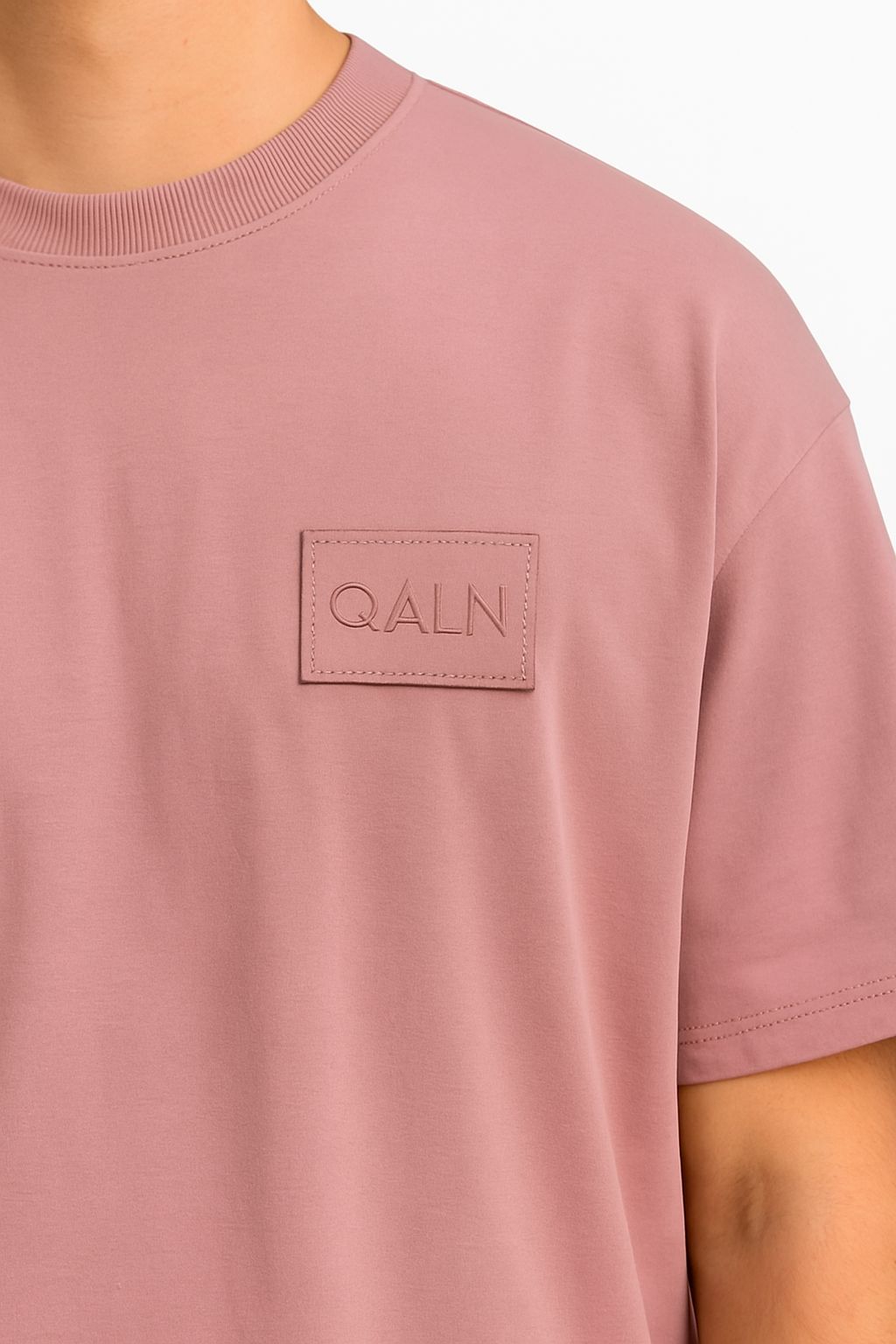 QALN Oversized 240 GSM French Terry T-Shirt – Dusty Rose