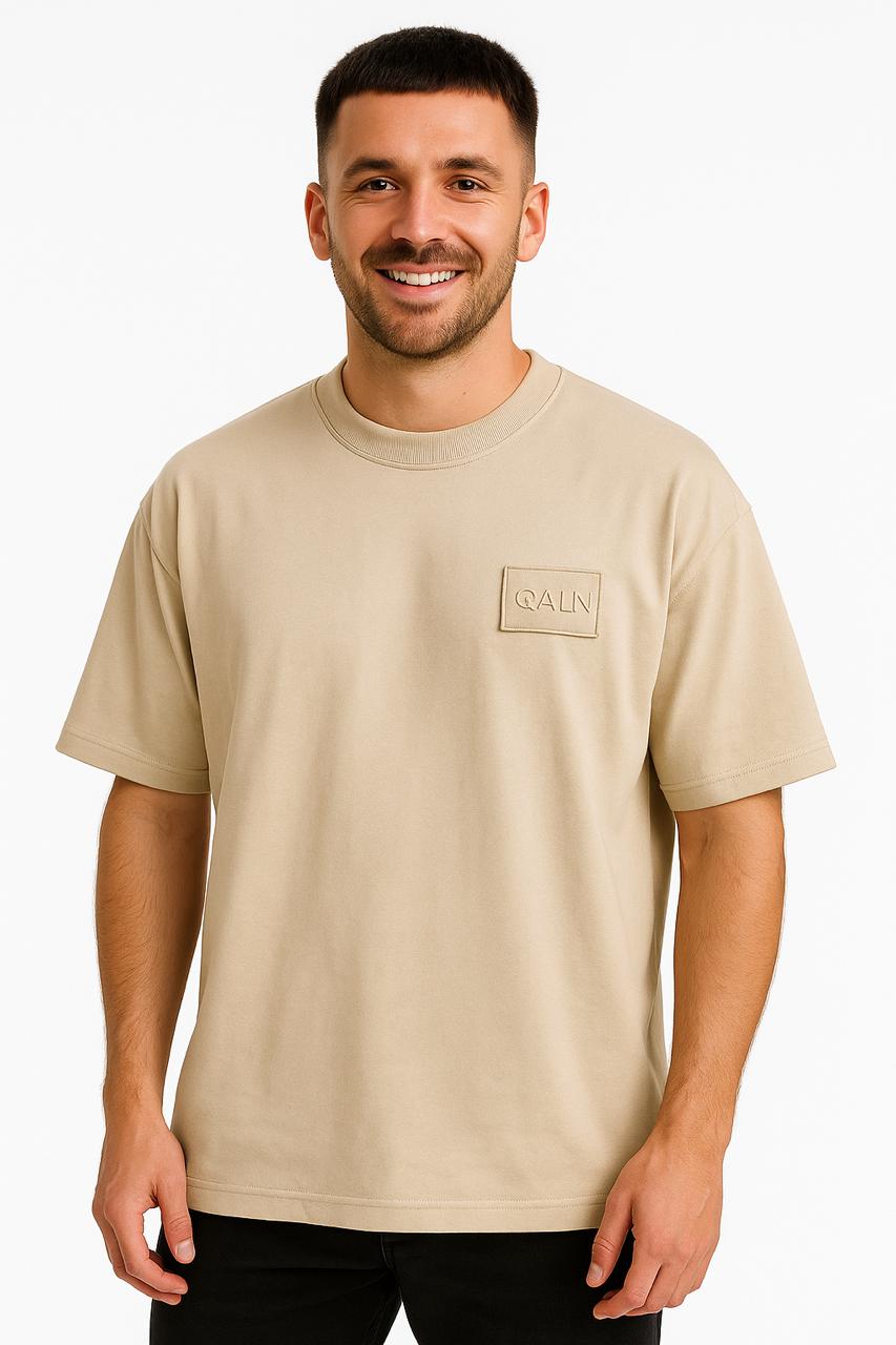 QALN Oversized 240 GSM French Terry T-Shirt – Ivory