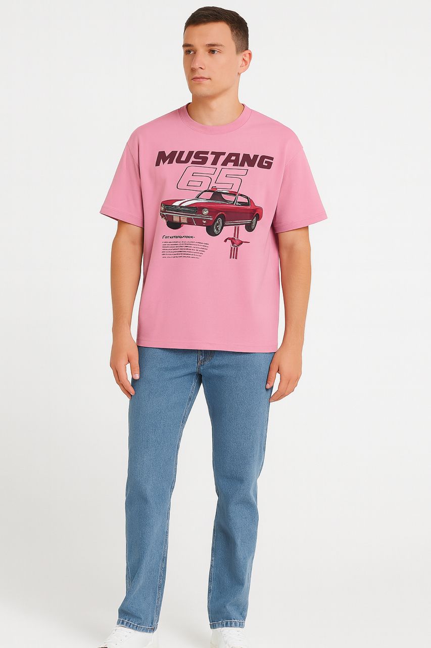 Mustang 65 Oversized Graphic T-Shirt – Vintage Car Print