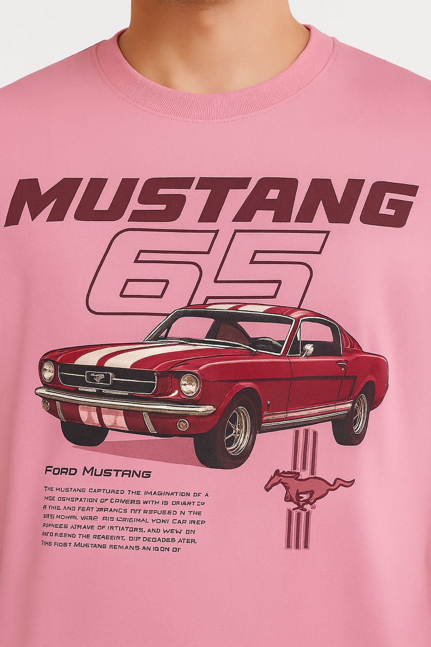 Mustang 65 Oversized Graphic T-Shirt – Vintage Car Print