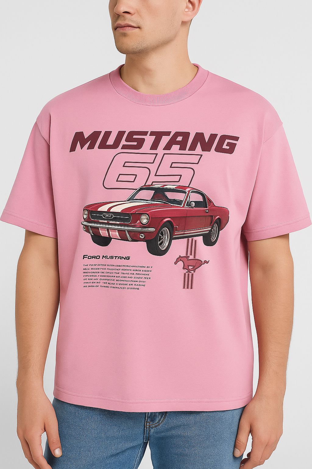 Mustang 65 Oversized Graphic T-Shirt – Vintage Car Print
