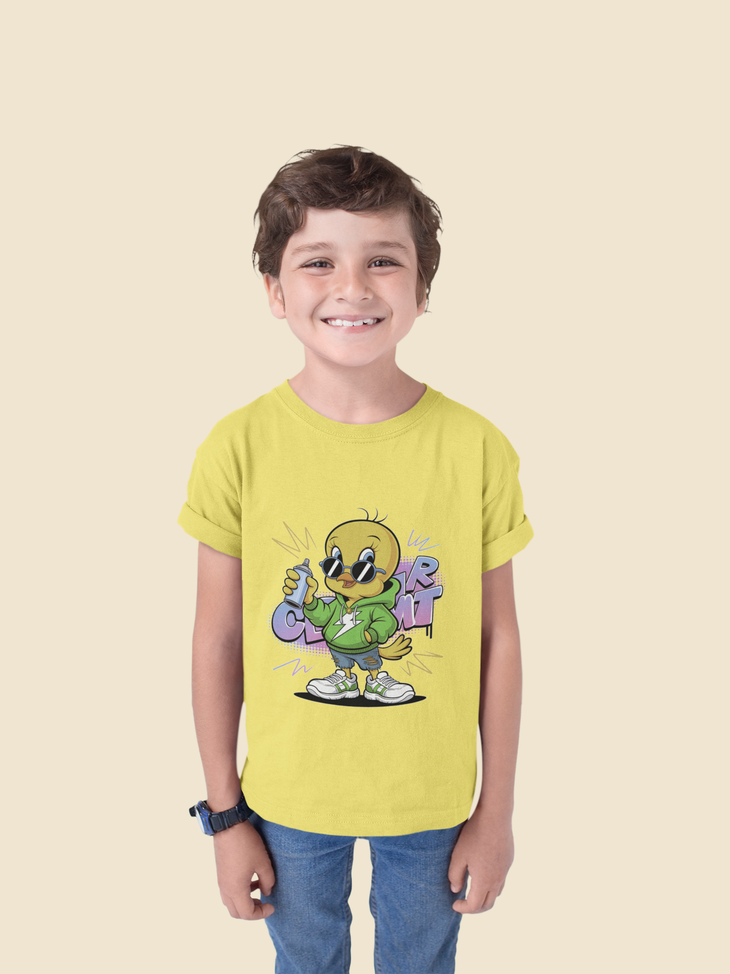 Kids Tweety Bird Graphic T-Shirt | 100% Cotton | QALN