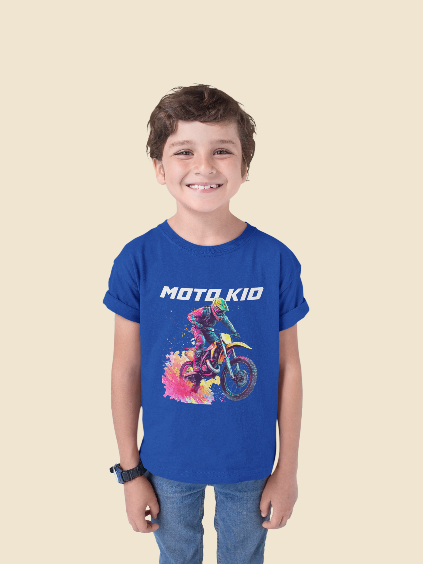 Kids Moto Kid T-Shirt | 100% Cotton | QALN
