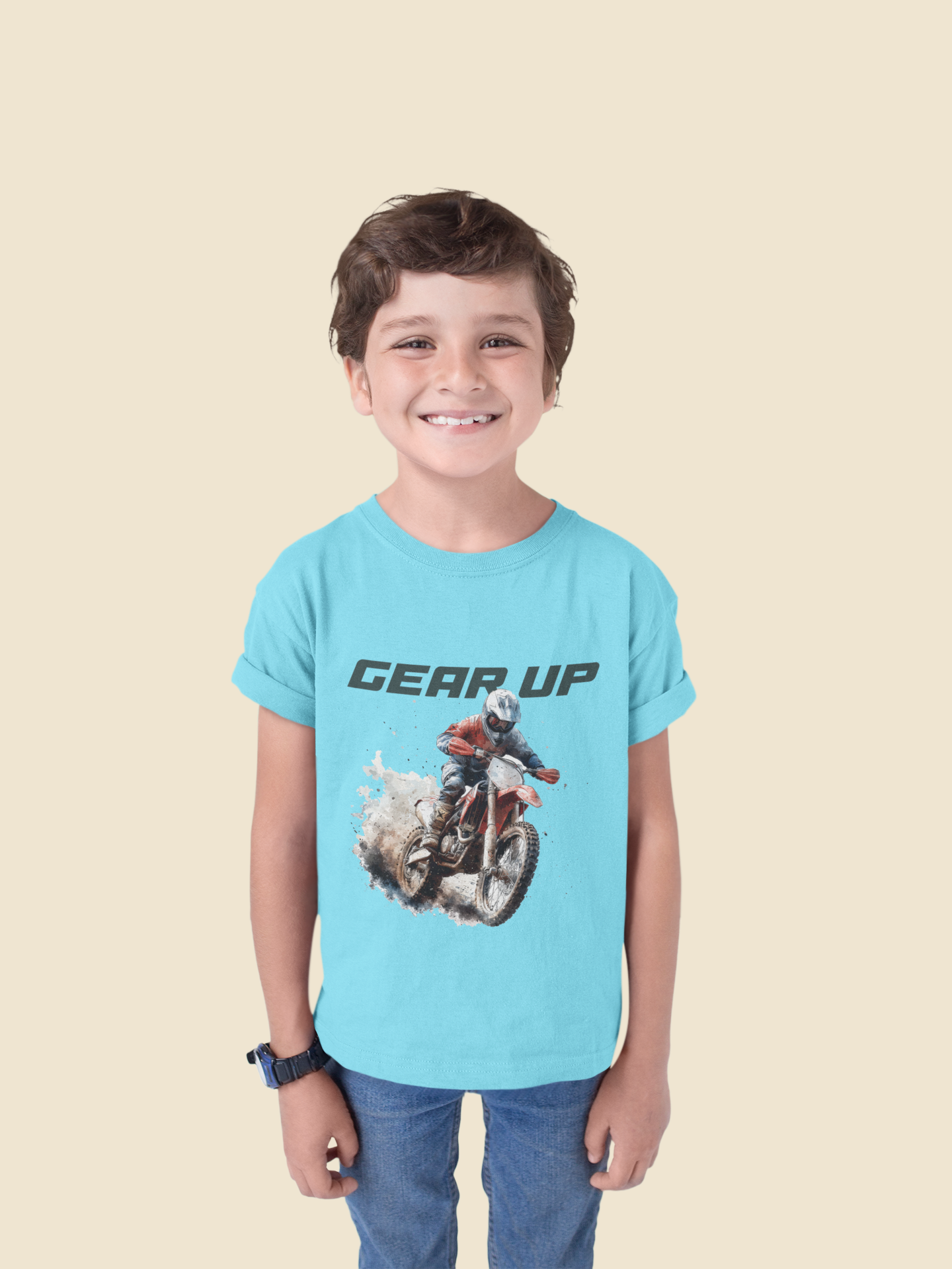 Kids Gear Up T-Shirt | 100% Cotton | QALN