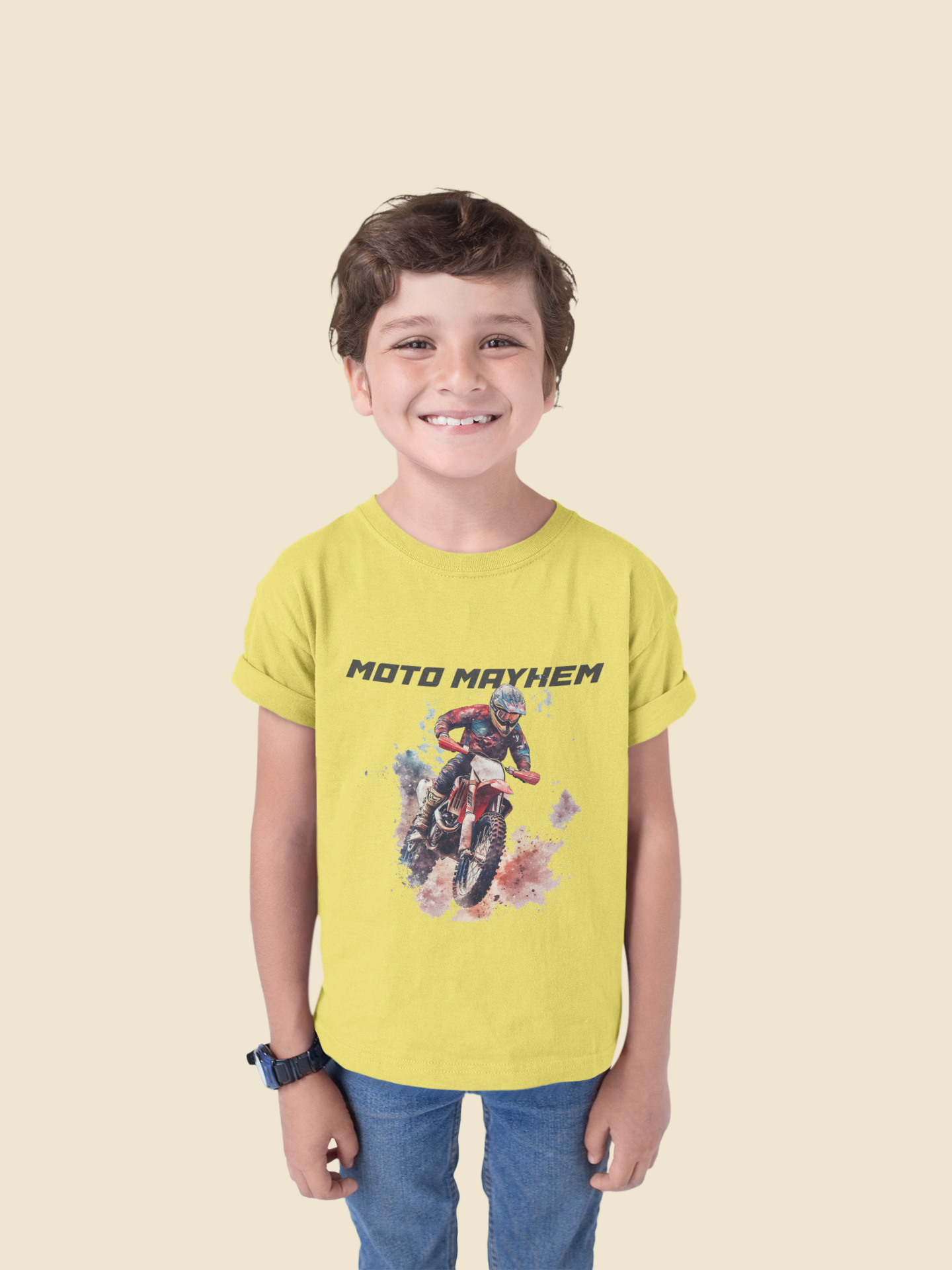 Kids Moto Mayhem T-Shirt | 100% Cotton | QALN