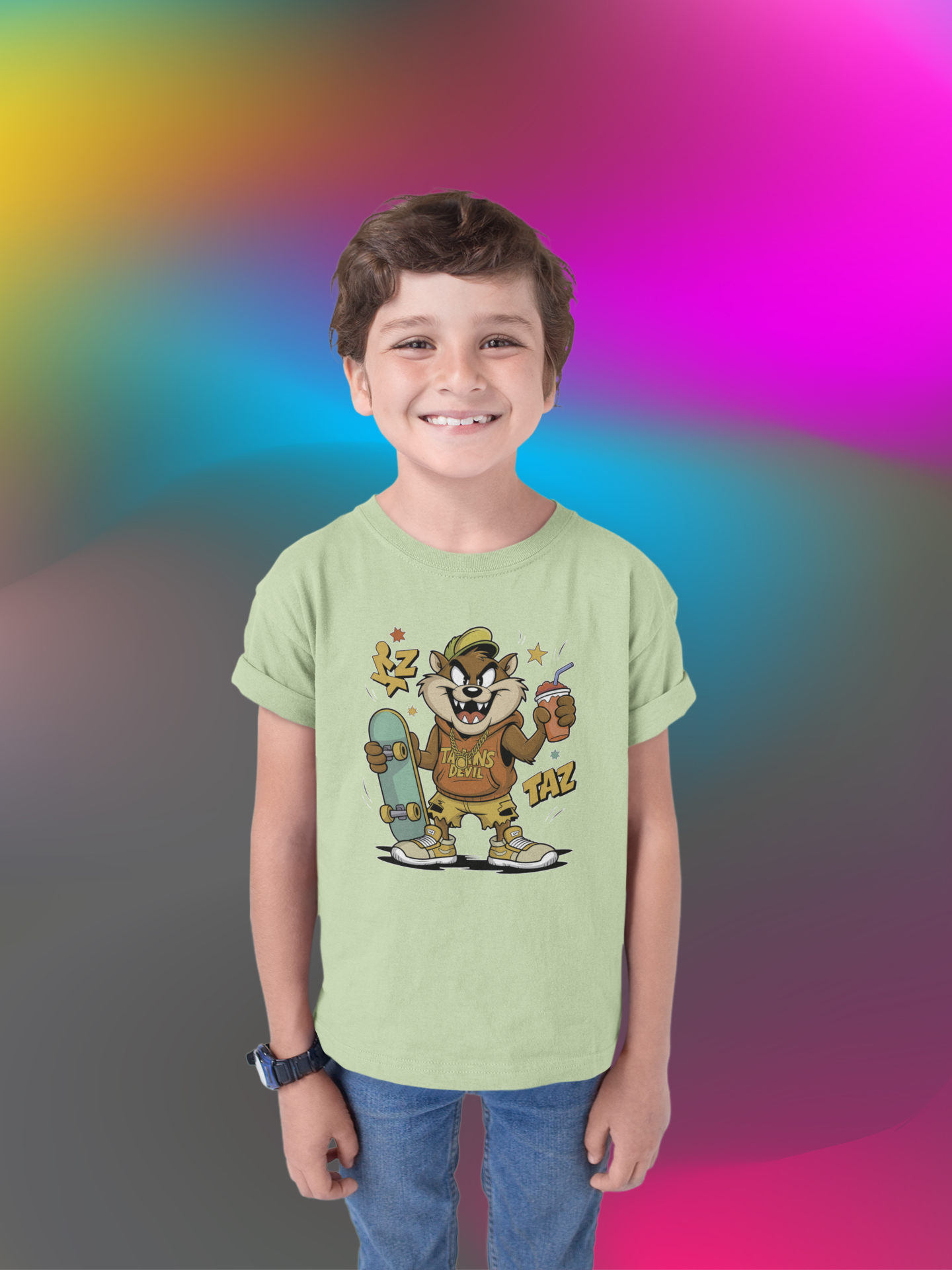 Kids Taz Graphic T-Shirt | 100% Cotton | QALN