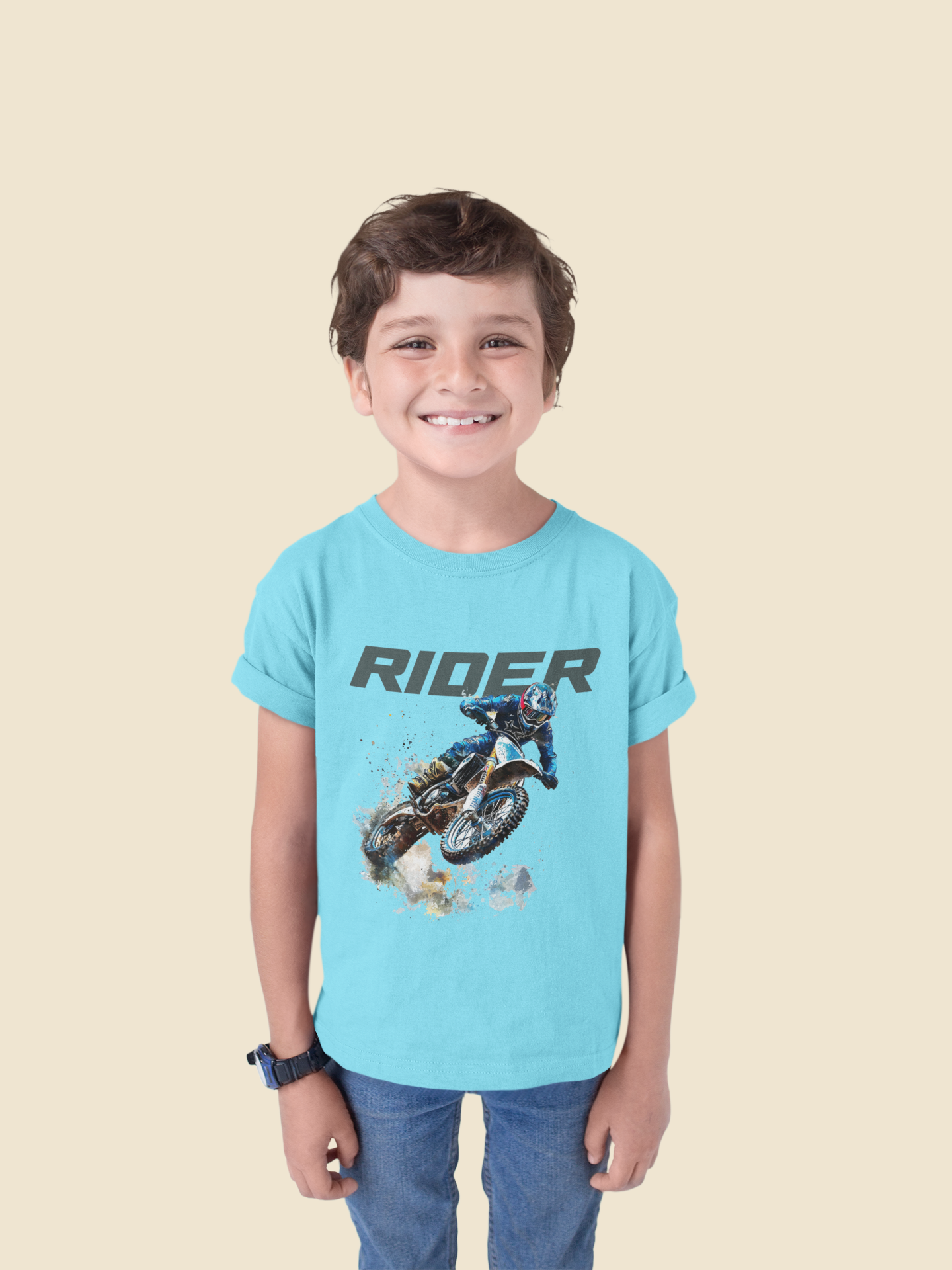 Kids Rider T-Shirt | 100% Cotton | QALN